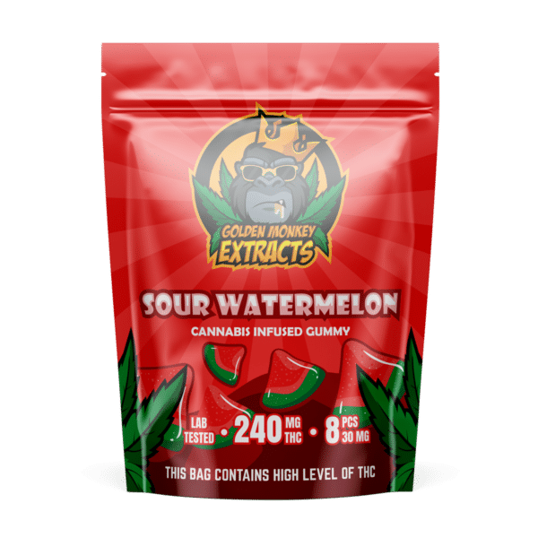 Buy weed gummies Sour Watermelon gummy bears. cannabis gummies, and marijuana gummies online Canada.
