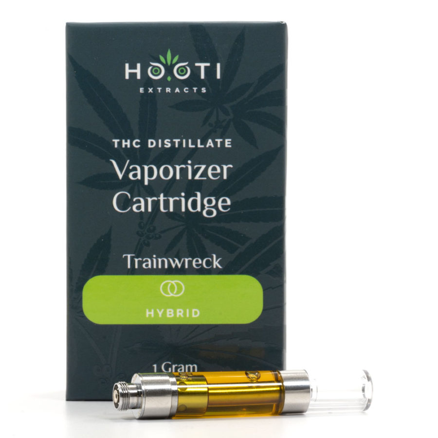 Trainwreck vape cartridge from Hooti for sale online at My Green Solution online dispensary in Canada for mail order weed. cheapweed online canada. weed shop to buy weed.
