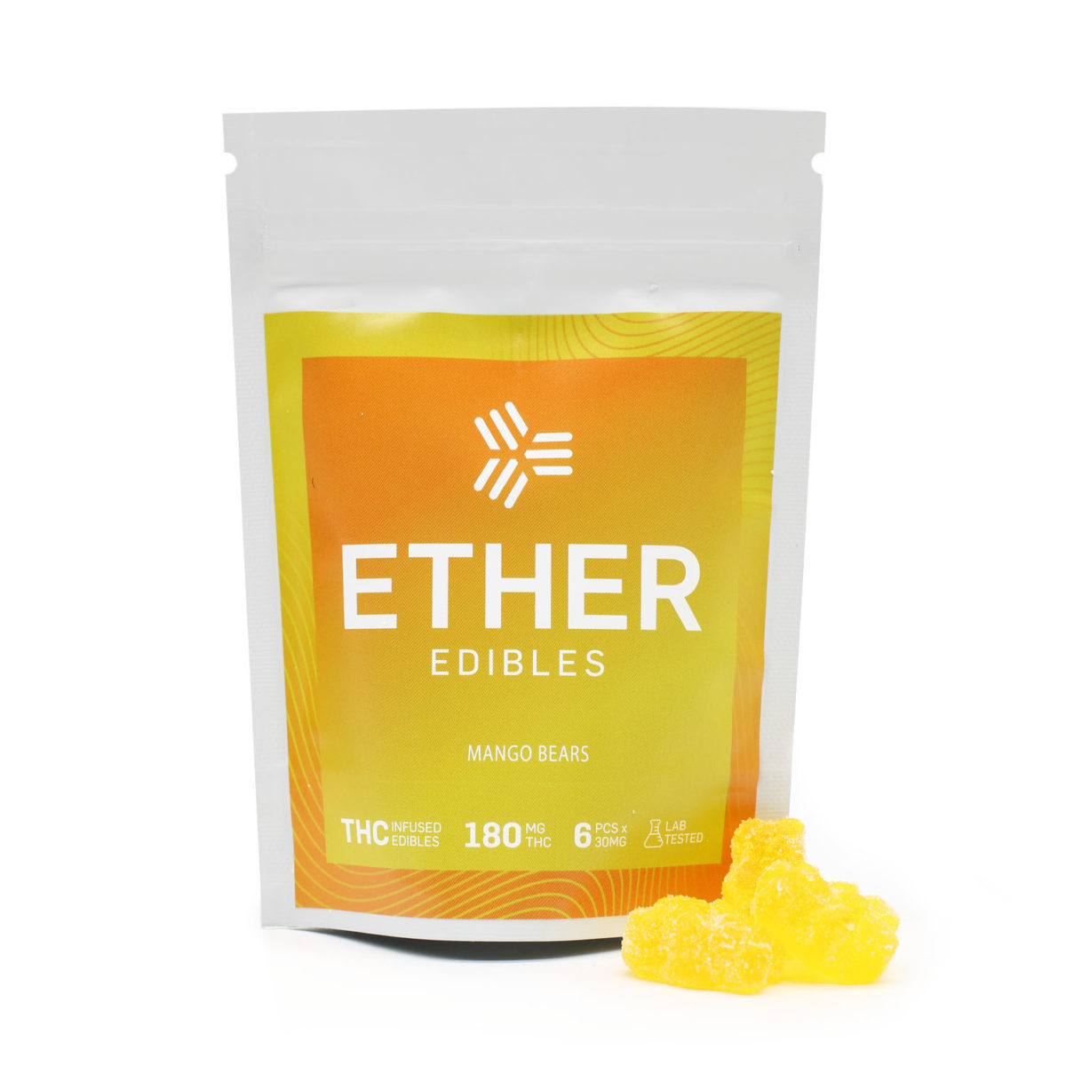THC edibles. Marijauna edibles Mango flavour gummy bears 30mg. Buy weed edibles online Canada.
