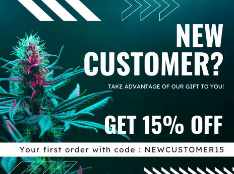 New Customer Buy Weed Banner. Buy weed online from mail order weed dispensary my green solution.