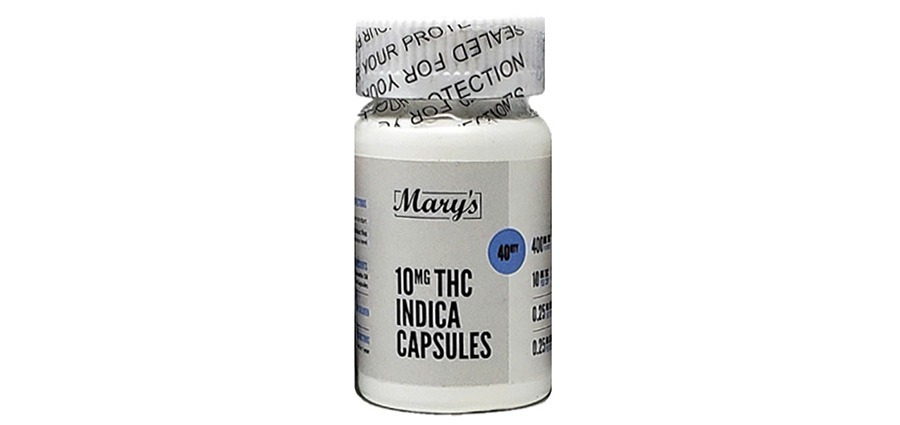 thc-pills. 40 cap bottle. Mary’s THC Capsules (Indica).