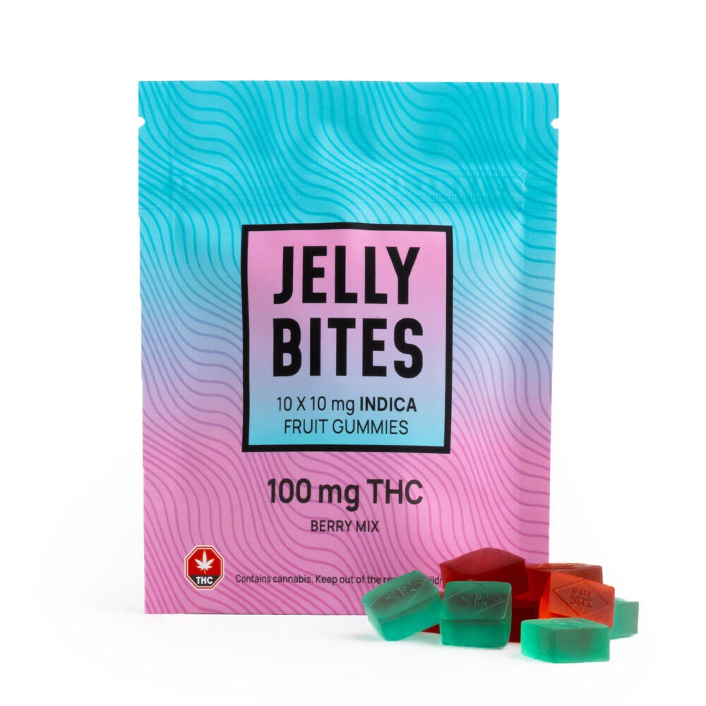 Jelly Bites Berry Mix 100mg Indica Regular Strength 1 | My Green Solution