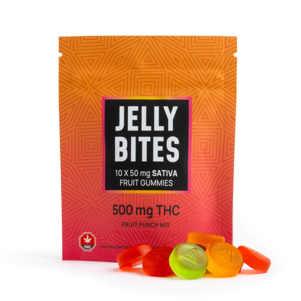 Jelly Bites Fruit Punch Mix 500mg Sativa Extra Strength 1 1 | My Green Solution